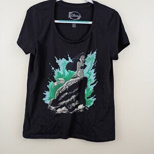 Disney The Little Mermaid Ariel Tee | Women’s Large | Black Graphic Shirt